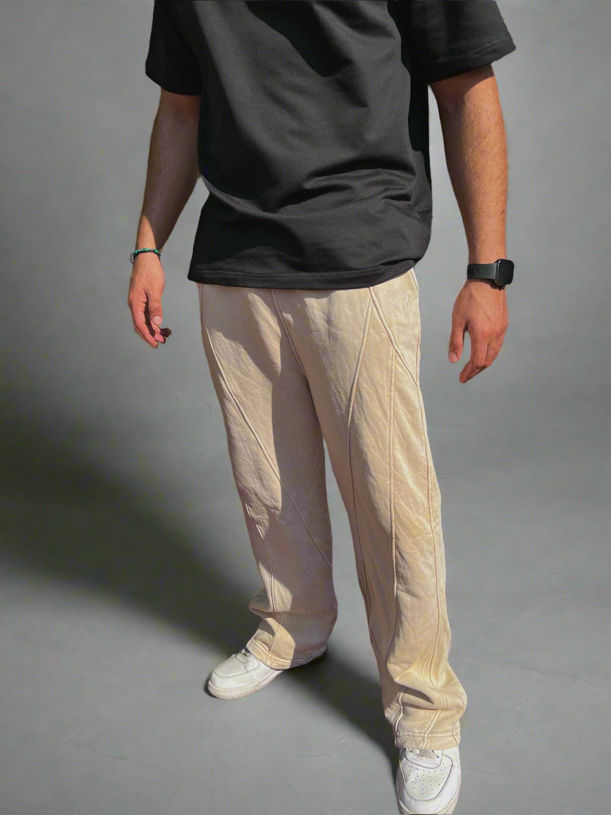 V Stamp Biege SweatPants