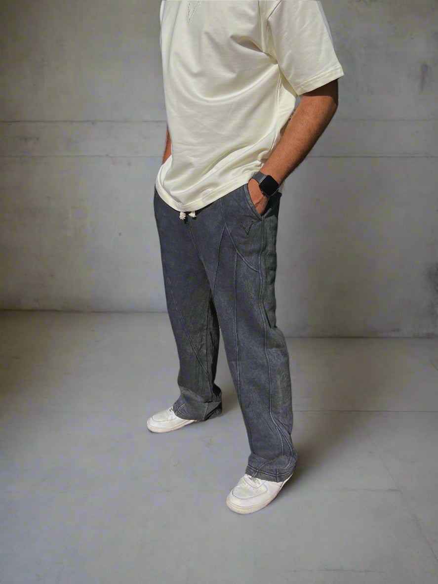 V Stamp Wash Steel SweatPants
