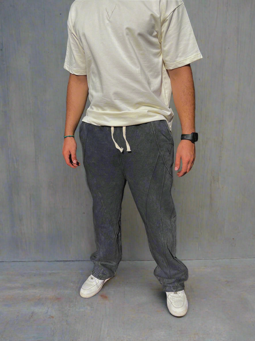 V Stamp Wash Steel SweatPants