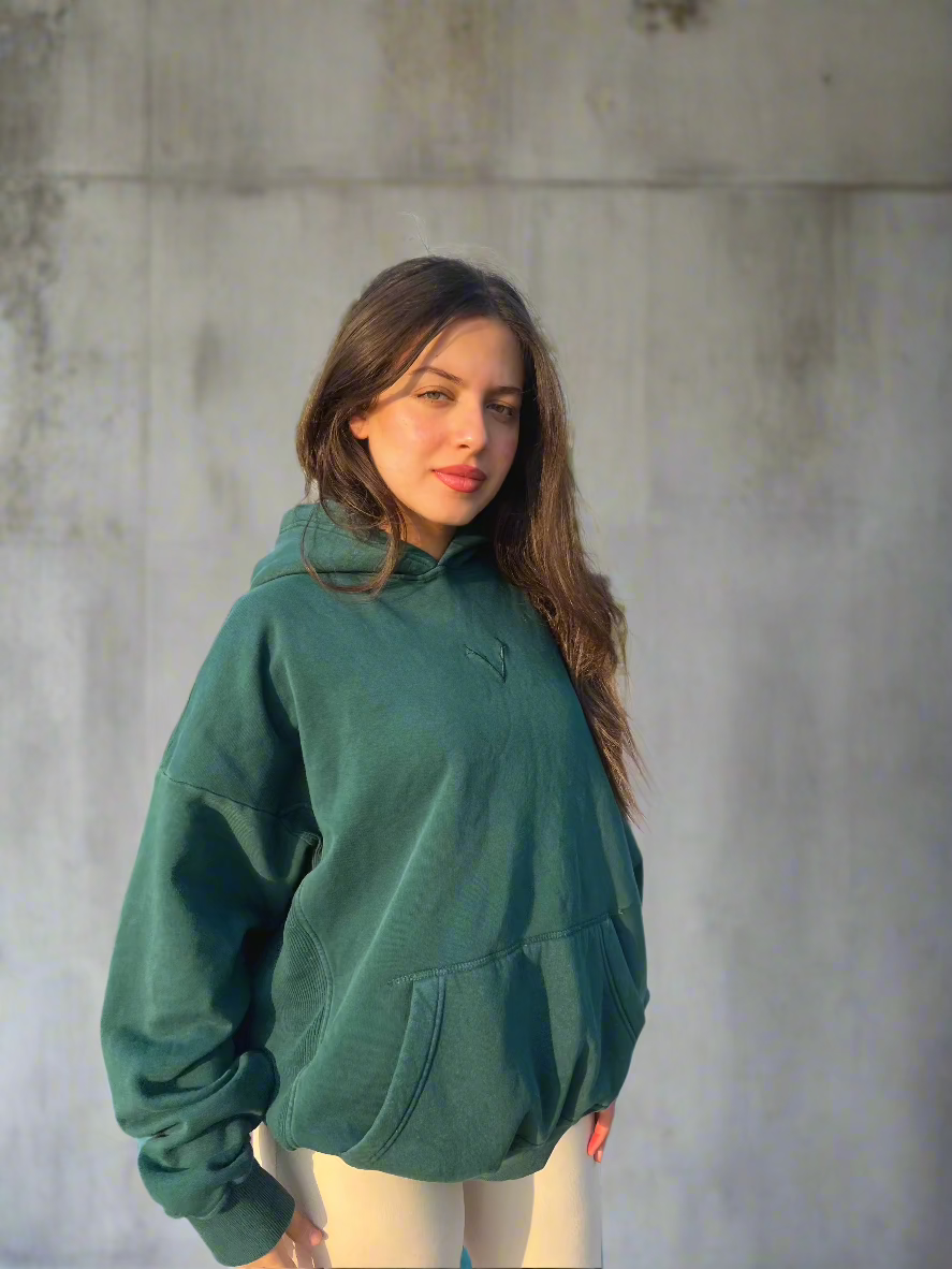 ESSENTIAL MONOCHROME GREEN HOODIE