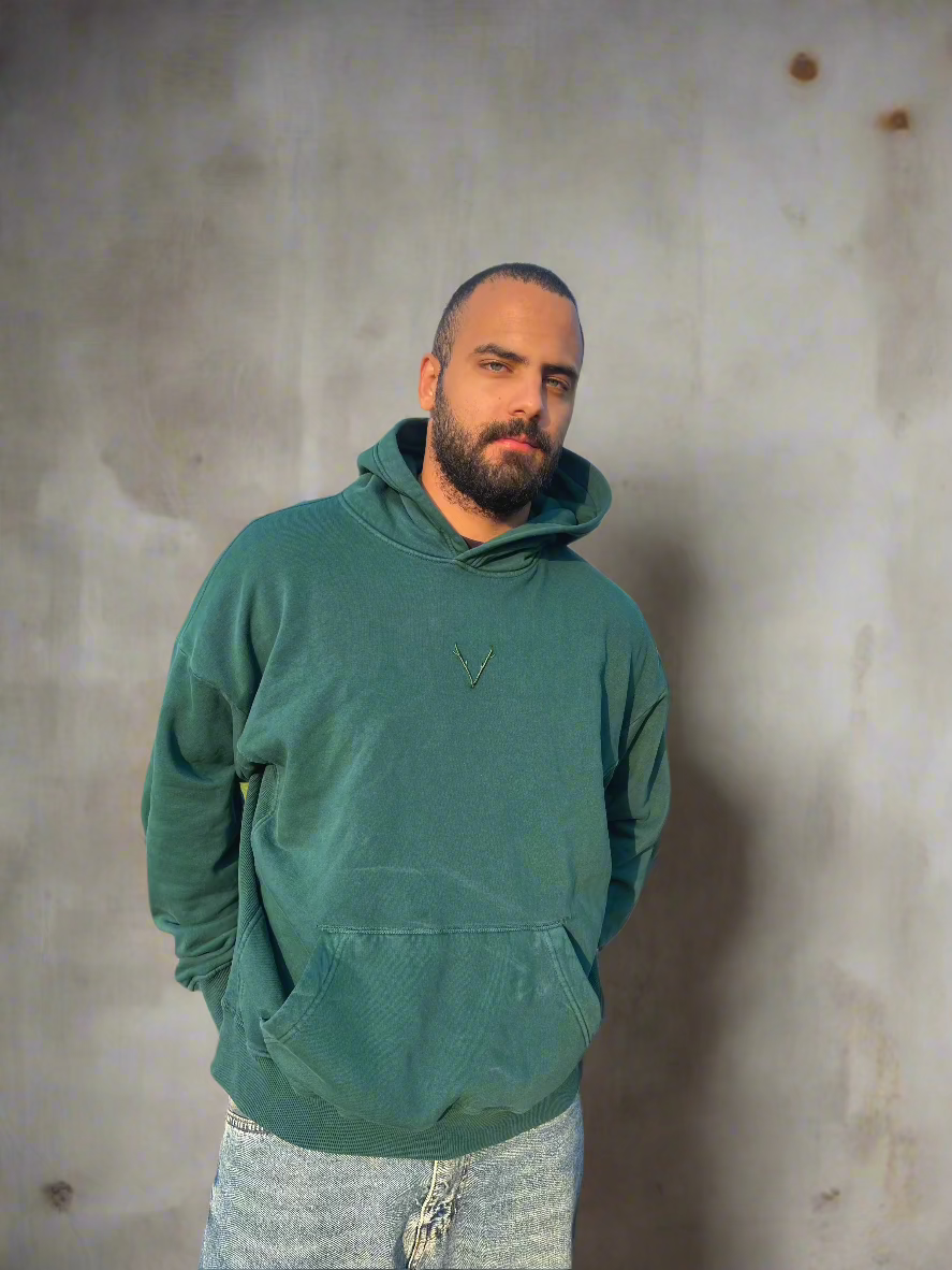 ESSENTIAL MONOCHROME GREEN HOODIE