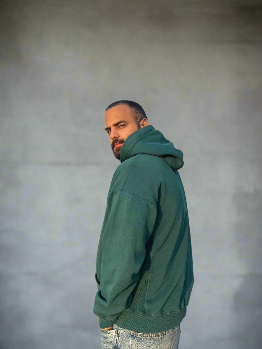 ESSENTIAL MONOCHROME GREEN HOODIE