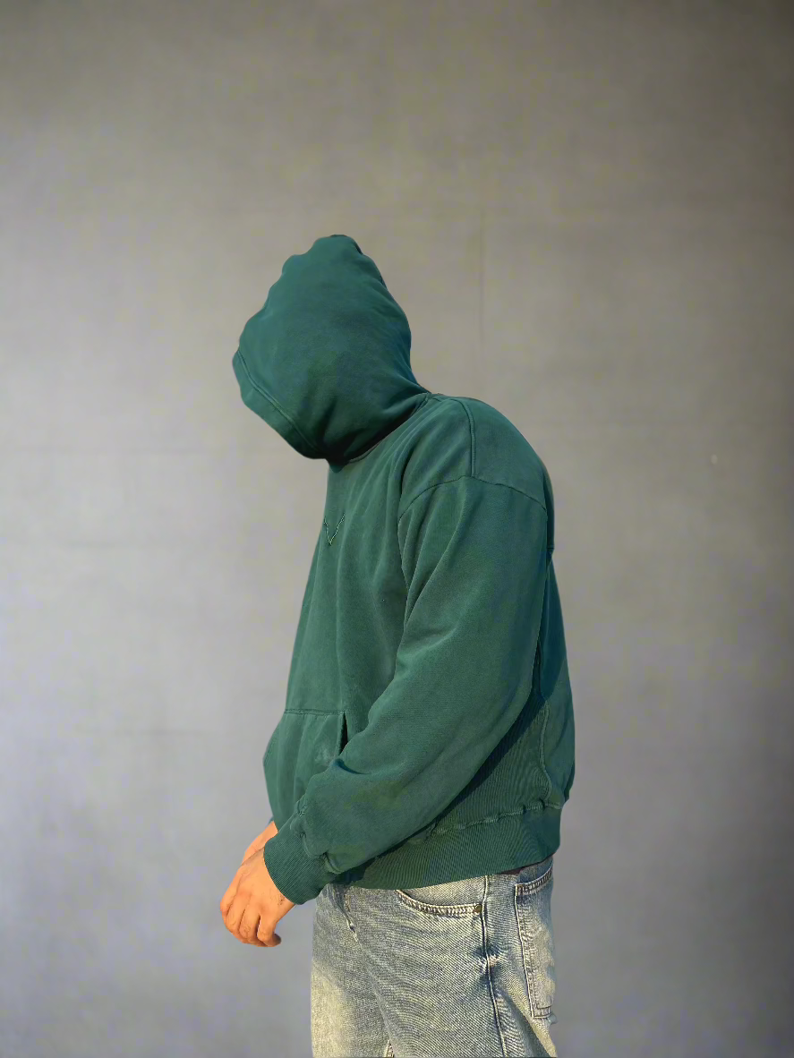 ESSENTIAL MONOCHROME GREEN HOODIE