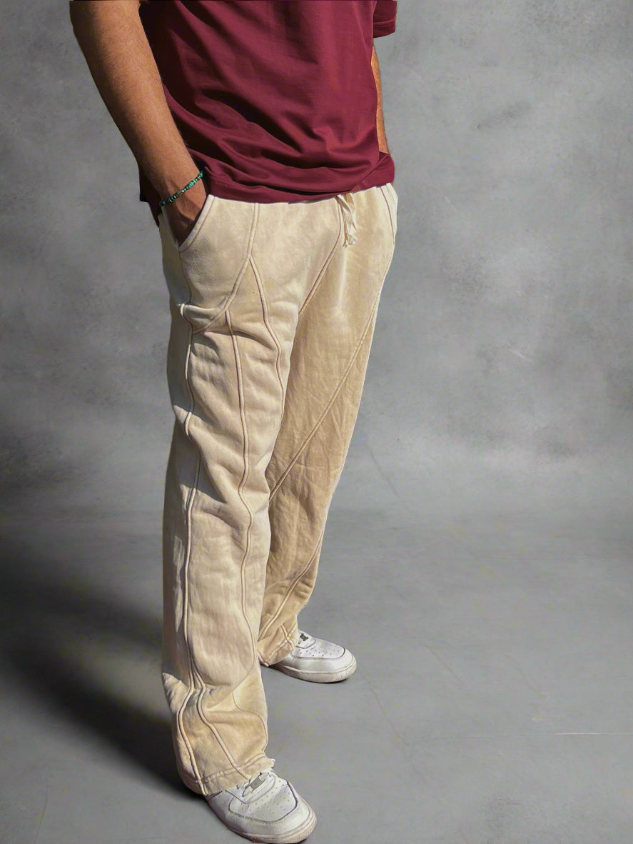 V Stamp Biege SweatPants