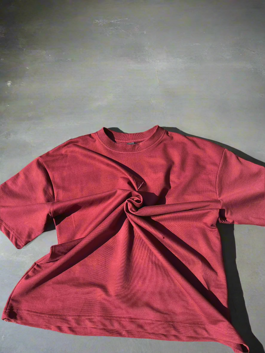 V Stamp Burgundy T-shirt