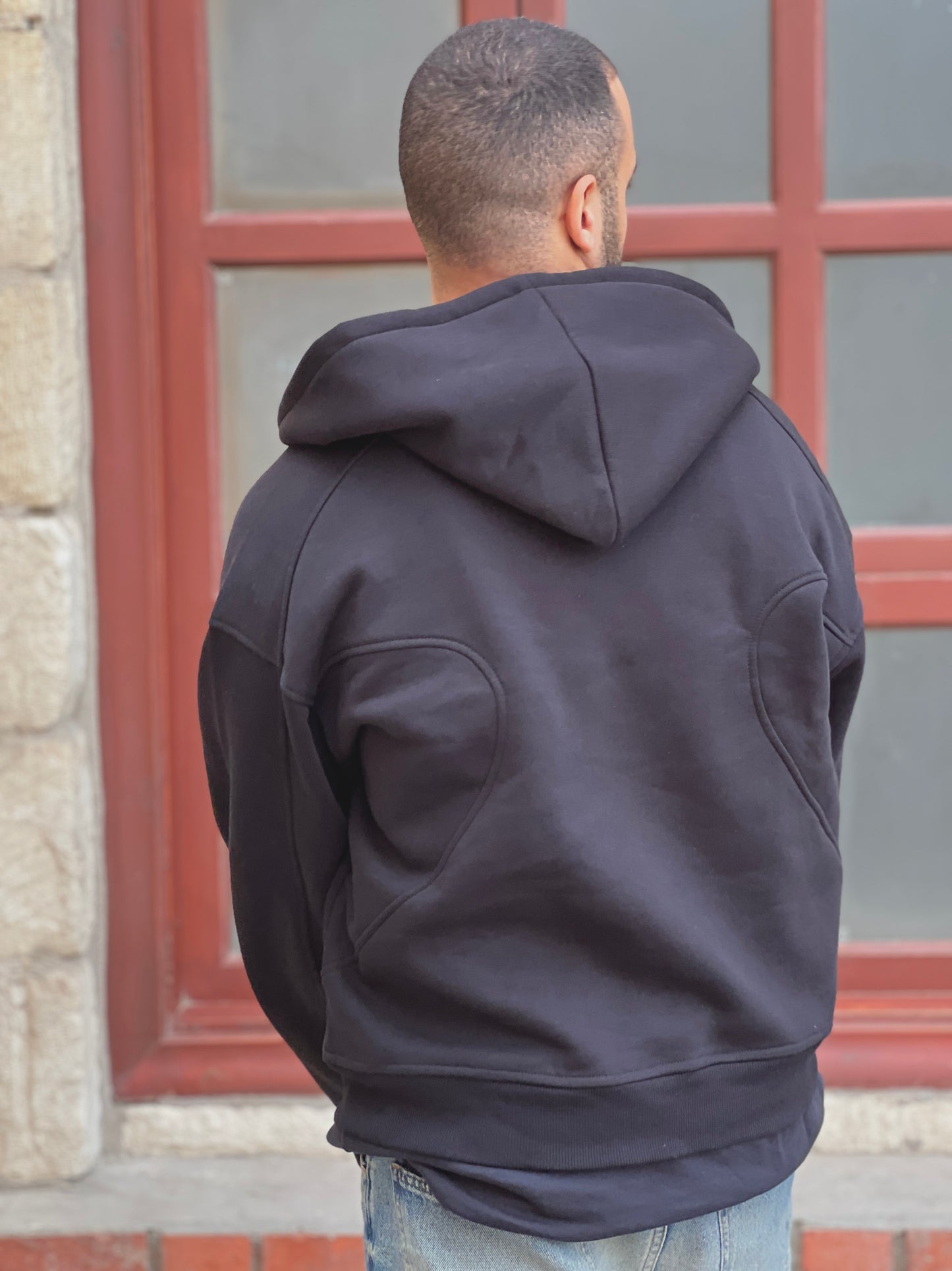 Essential Zip-Up Black Hoodie