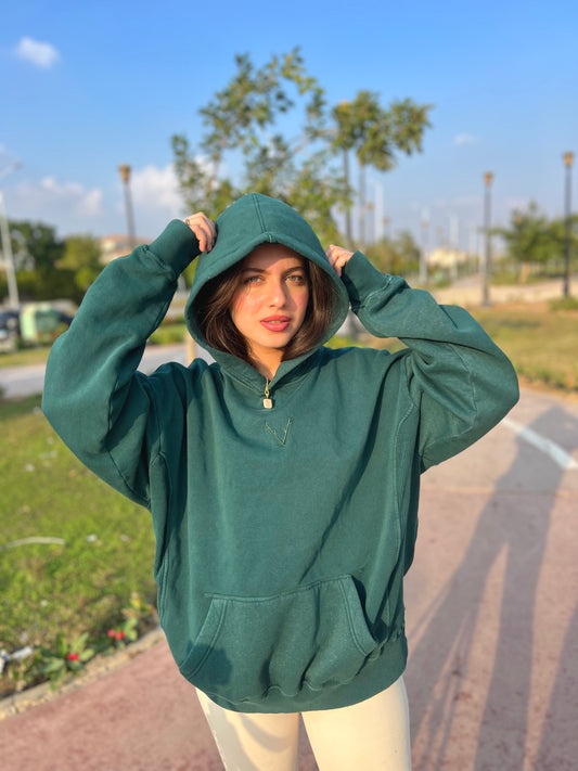 ESSENTIAL MONOCHROME GREEN HOODIE