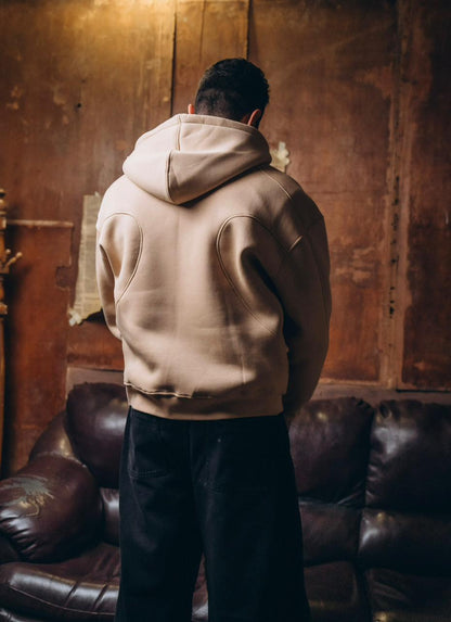 Essential Zip-Up sandstone Hoodie