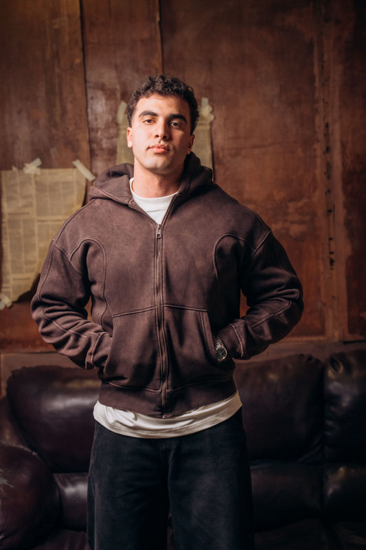 Essential Washed  Zip-Up