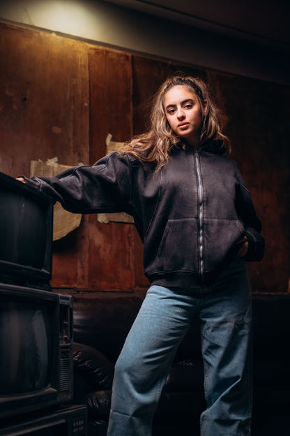 Essential Washed  Zip-Up