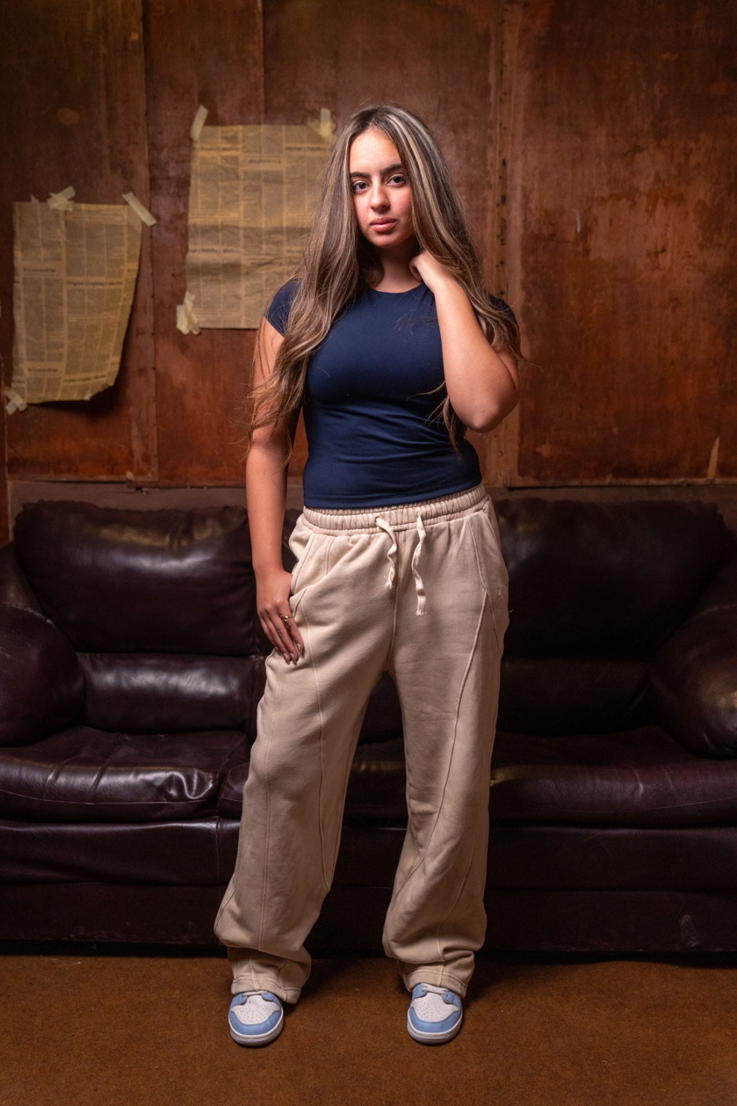 V Stamp Washed SweatPants